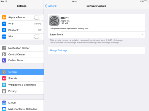 iOS 7.1 update